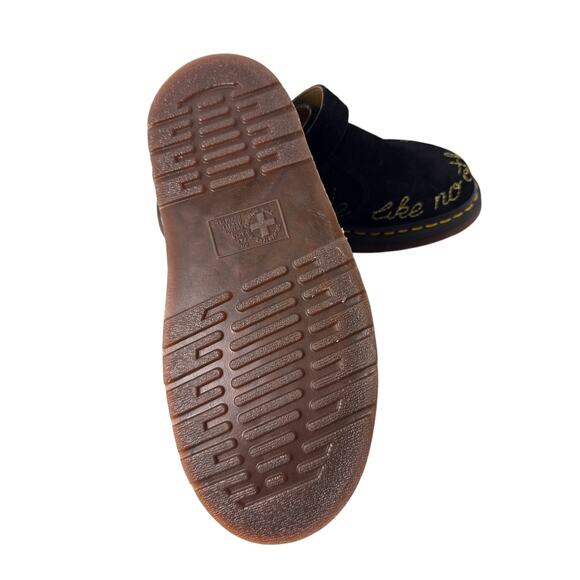 Dr. Martens Isham Mules Slip On Black Suede Made Like No Other Shoes On Earth - Picture 10 of 12